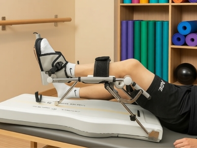 무릎 재활치료중인 사람