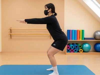 척추 재활치료중인 사람